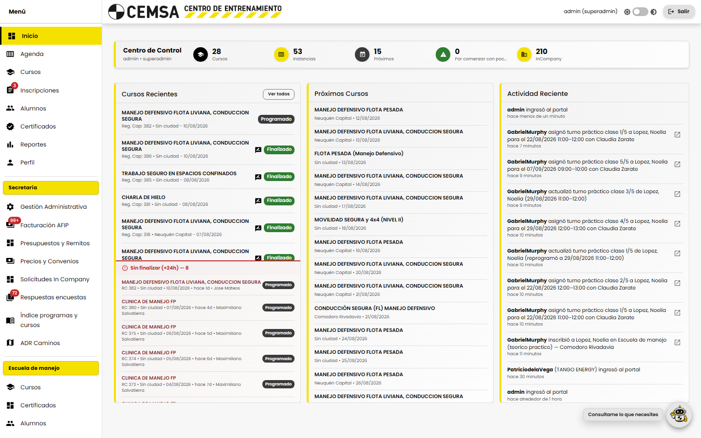 Dashboard / Inicio