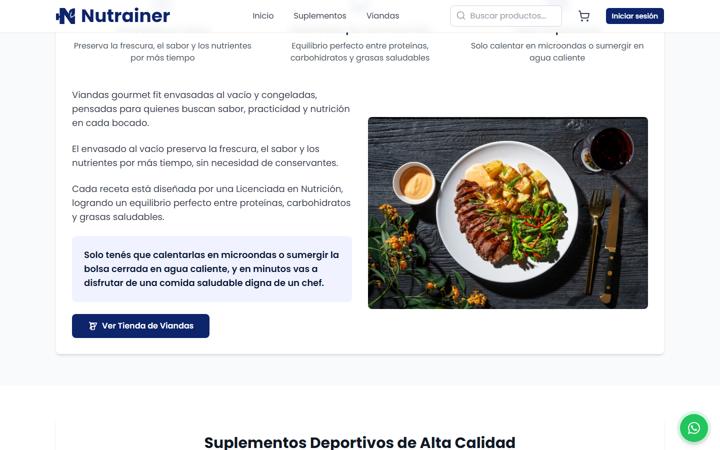 Seccion de productos