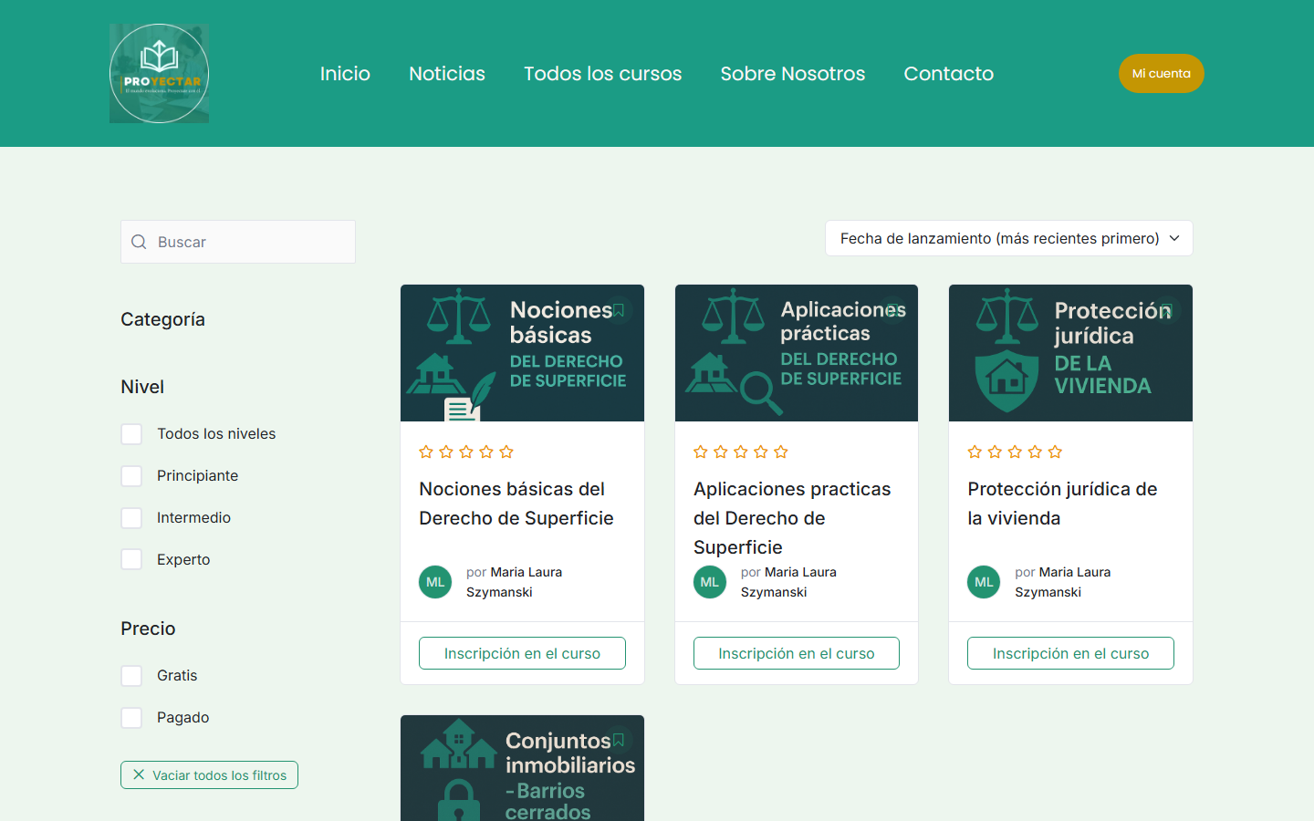 Todos los cursos